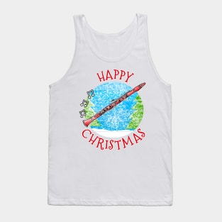 Christmas Clarinet Clarinetist Woodwind Musician Xmas 2022 Tank Top